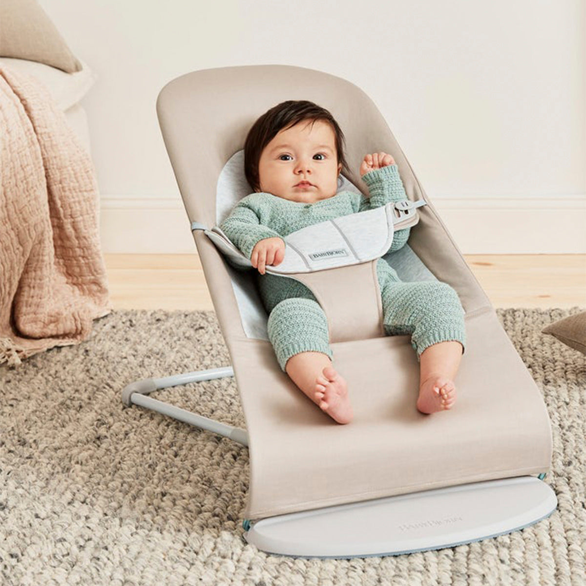 Hamaca Babybjorn® Balance Soft - Beige/Gris - Minicoton