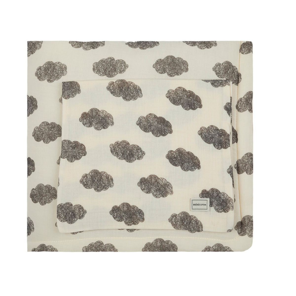 Colcha + Funda Almohada Nubes Crudo - Minicoton