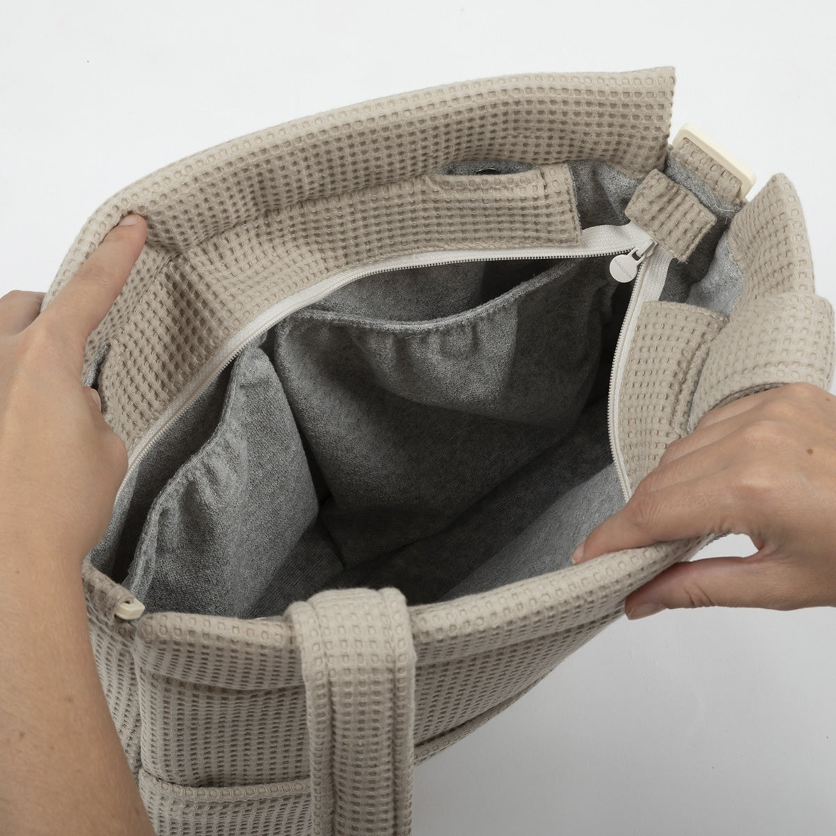 Bolsa Icon Flor Dusty Blue - Minicoton