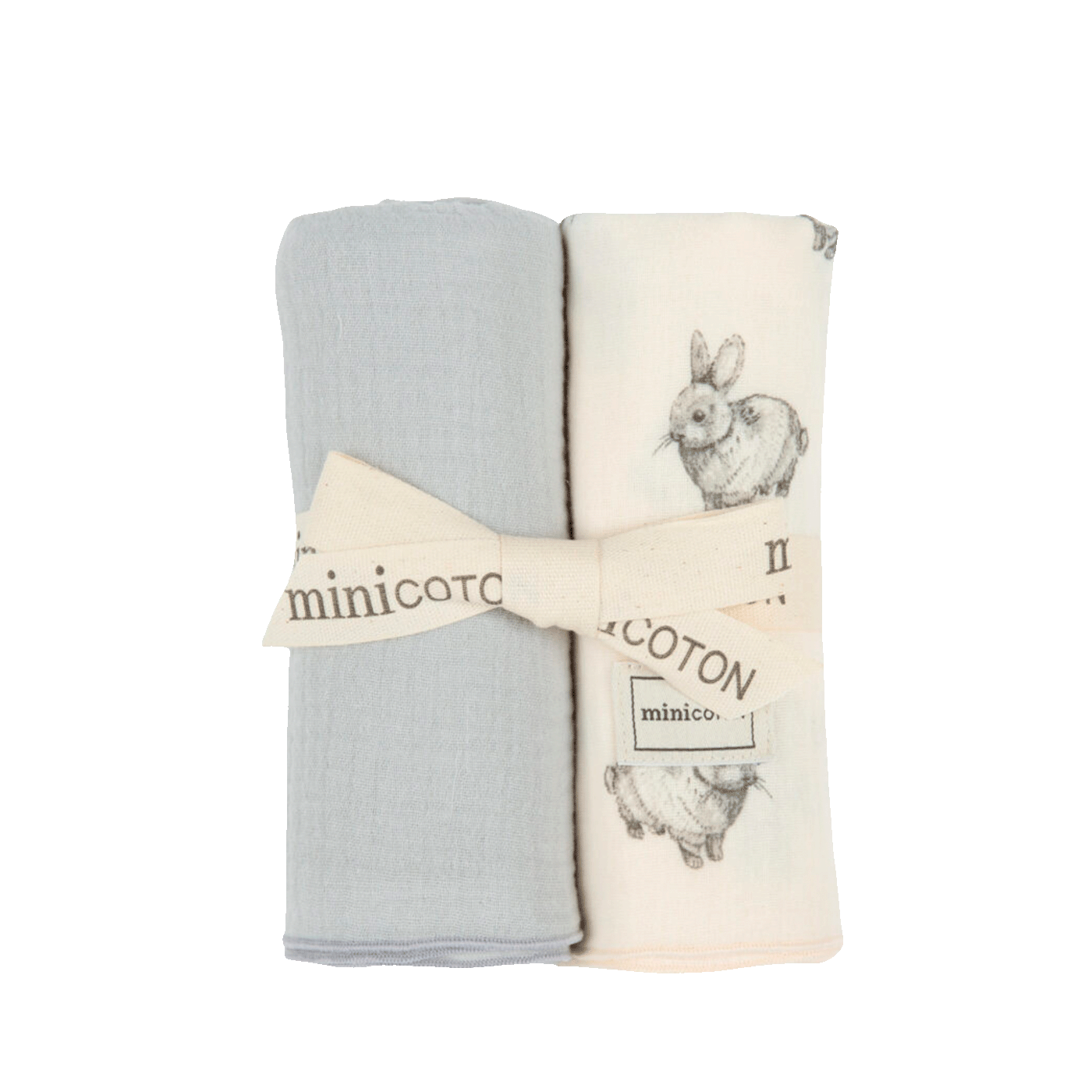 Pack Muselinas Rabbit Ecru + Nube - Minicoton