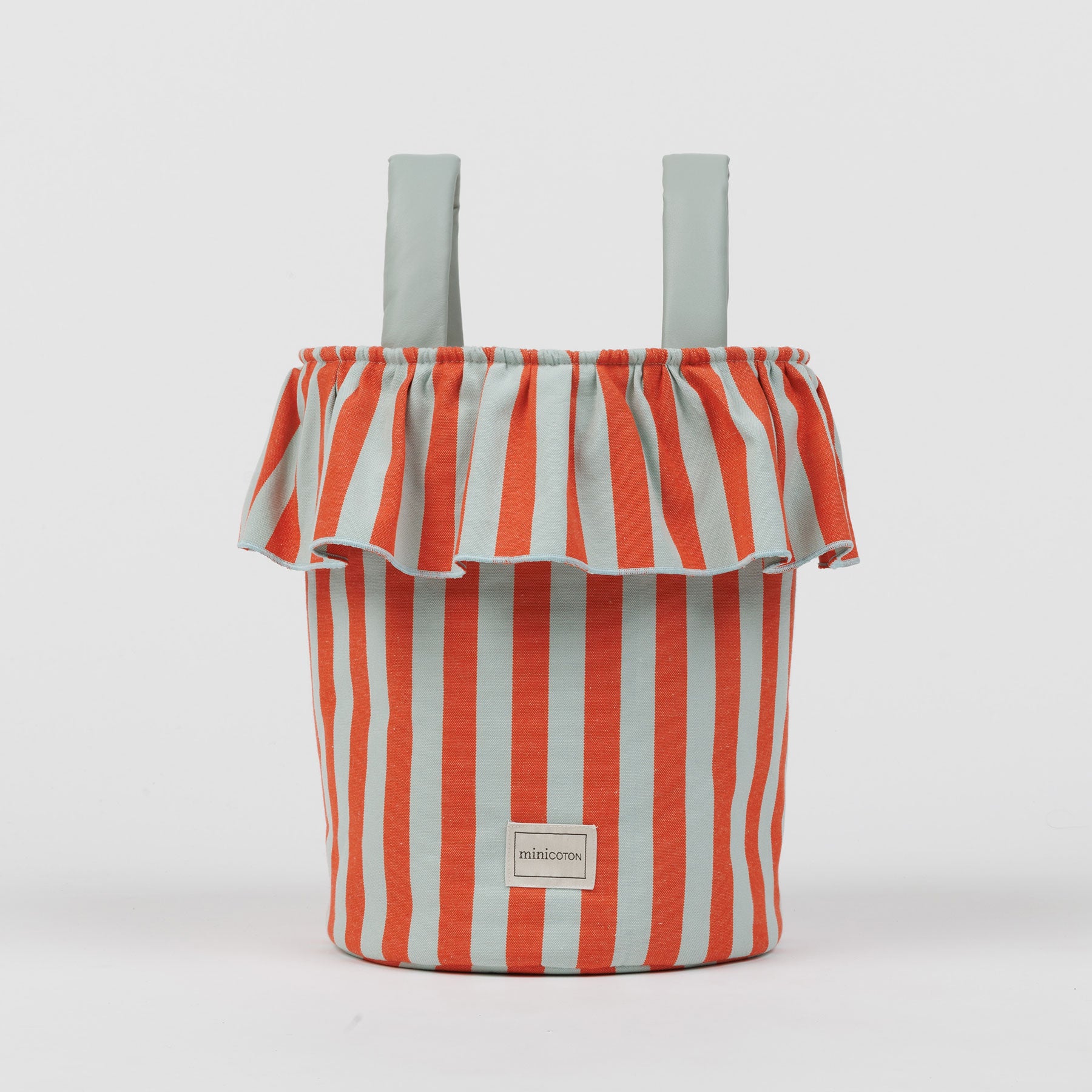 Basket Rayas - Coral + Aqua - Minicoton