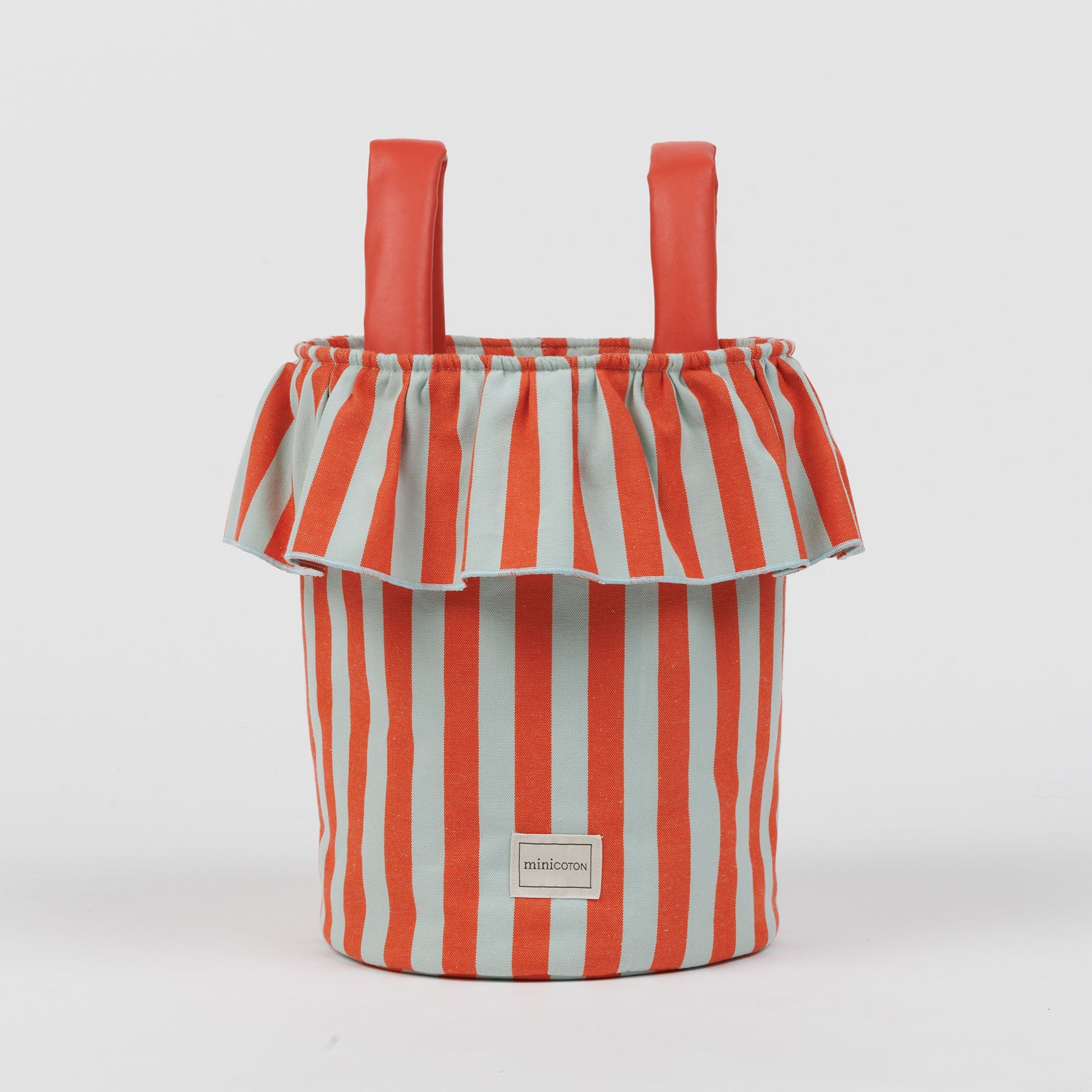 Basket Rayas - Coral + Aqua - Minicoton