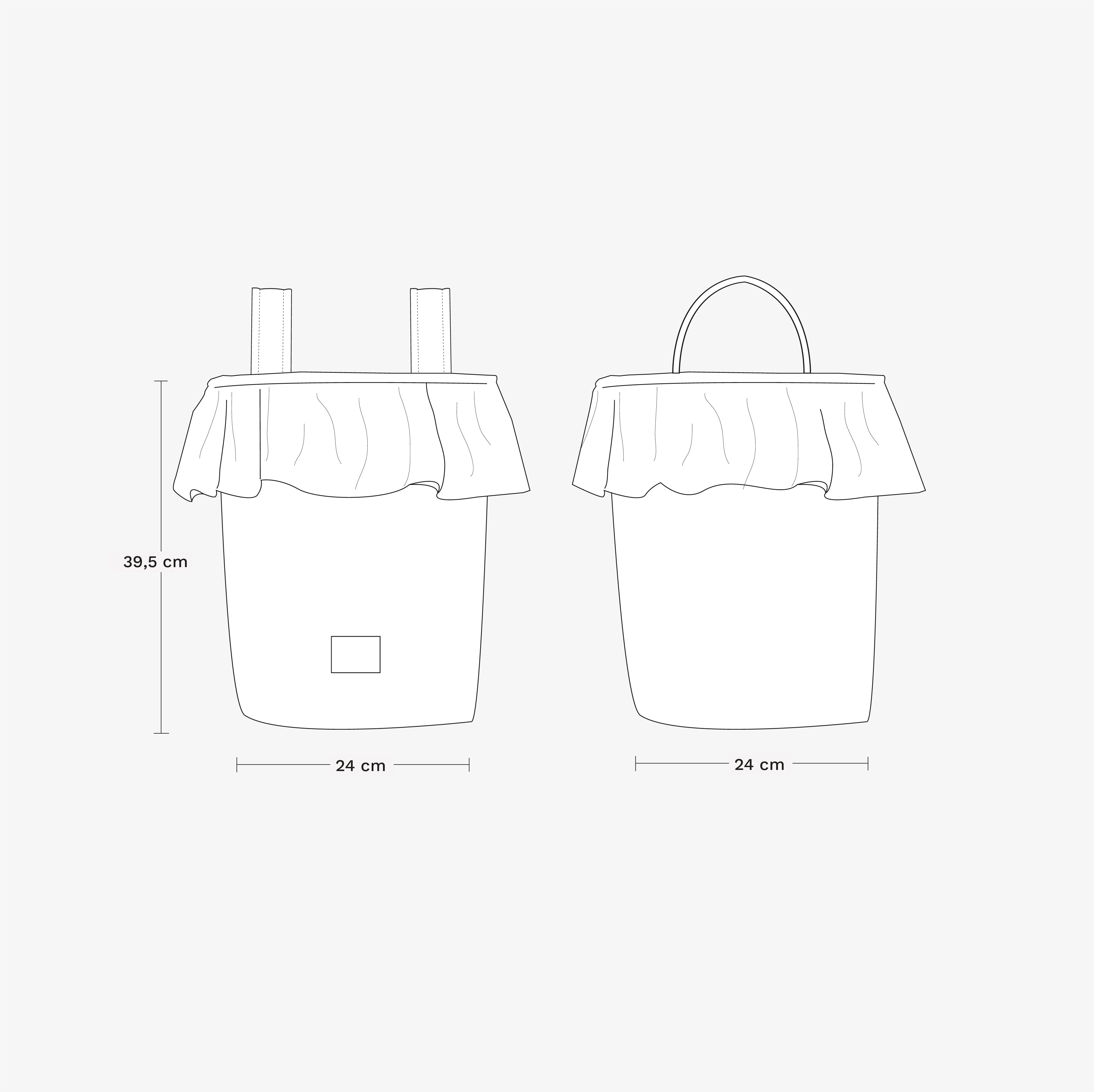 Basket Rayas - Coral + Aqua - Minicoton