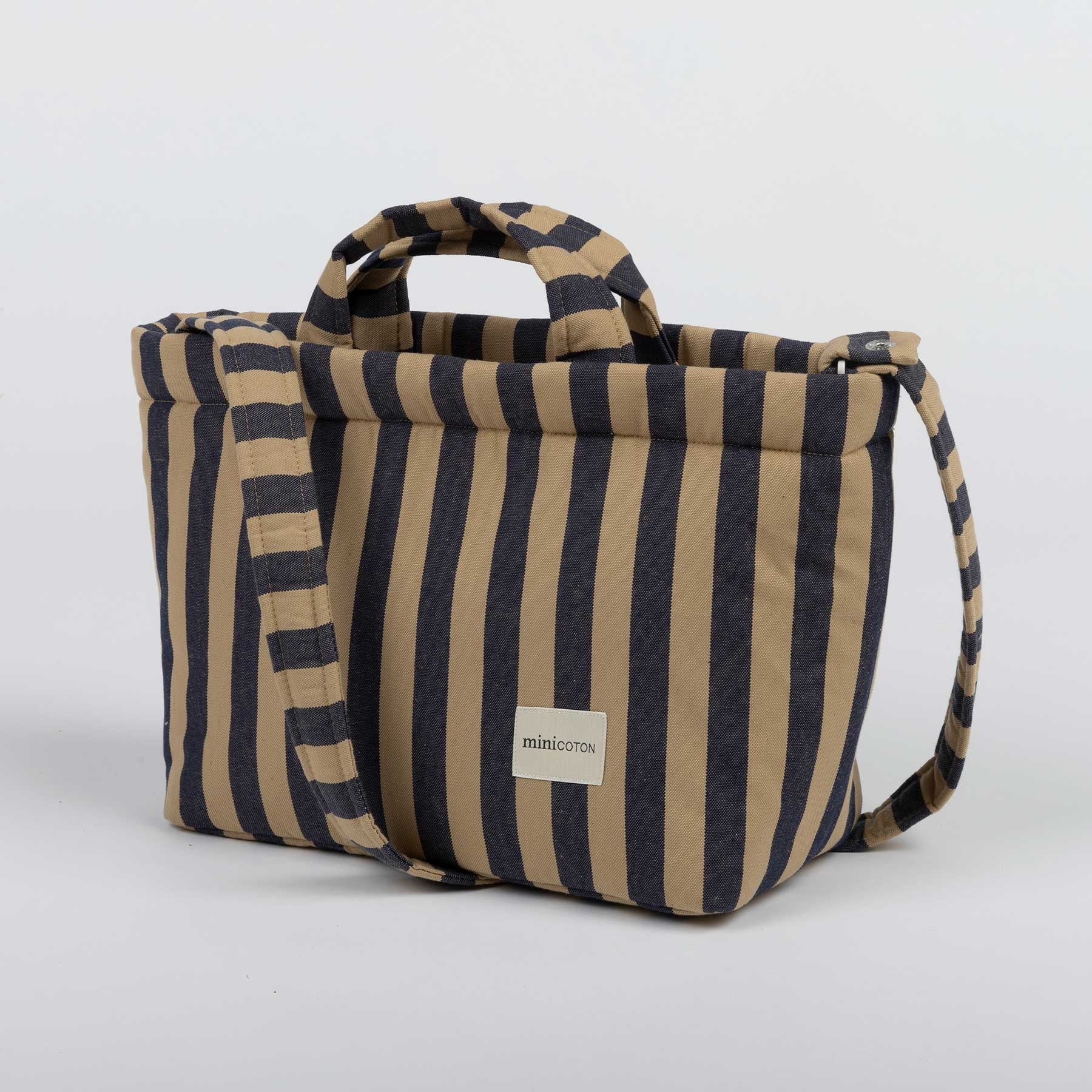 Carry - Navy + Caramel - Minicoton