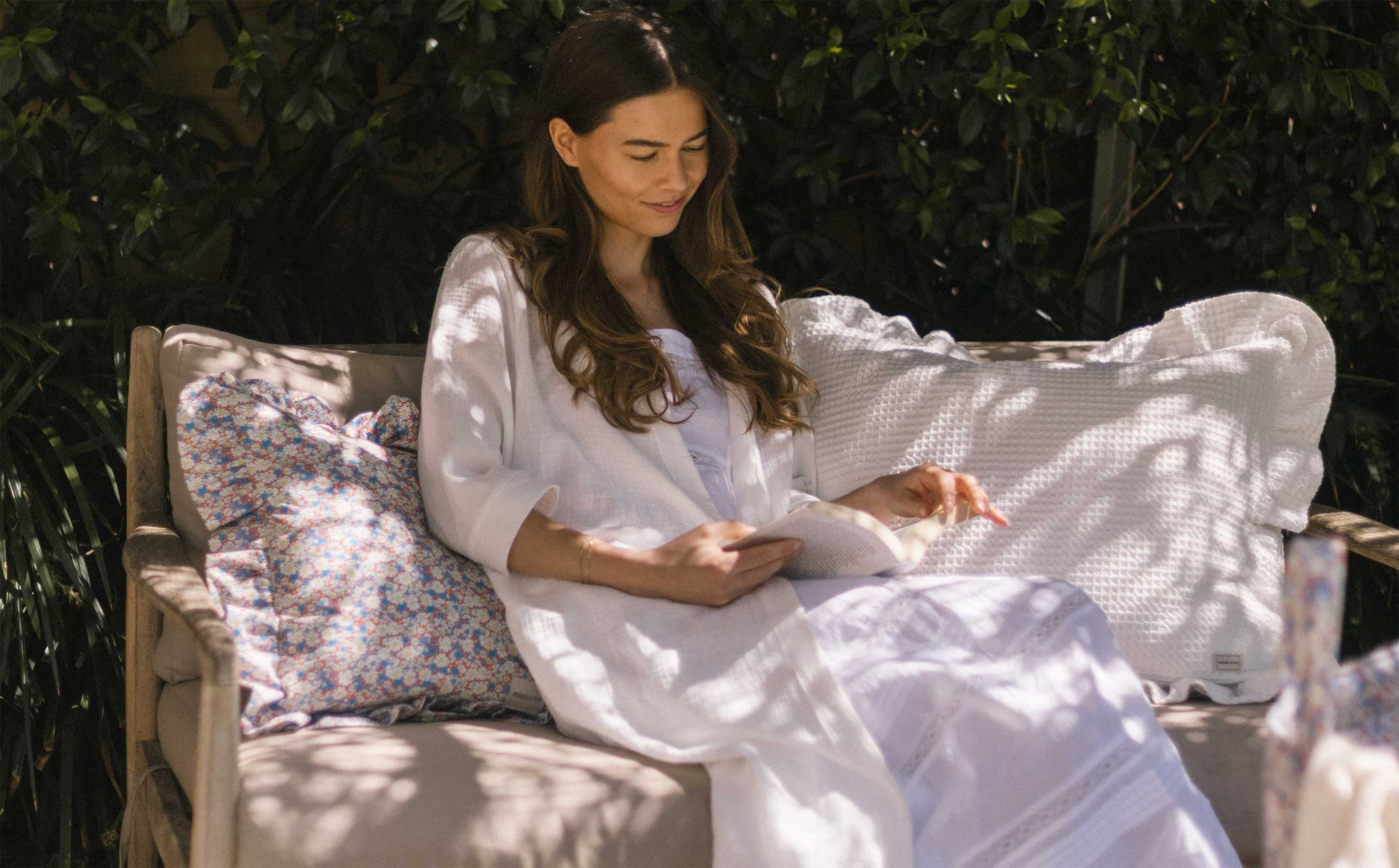 Cojín Ruffle Big Lula Blanco - Minicoton