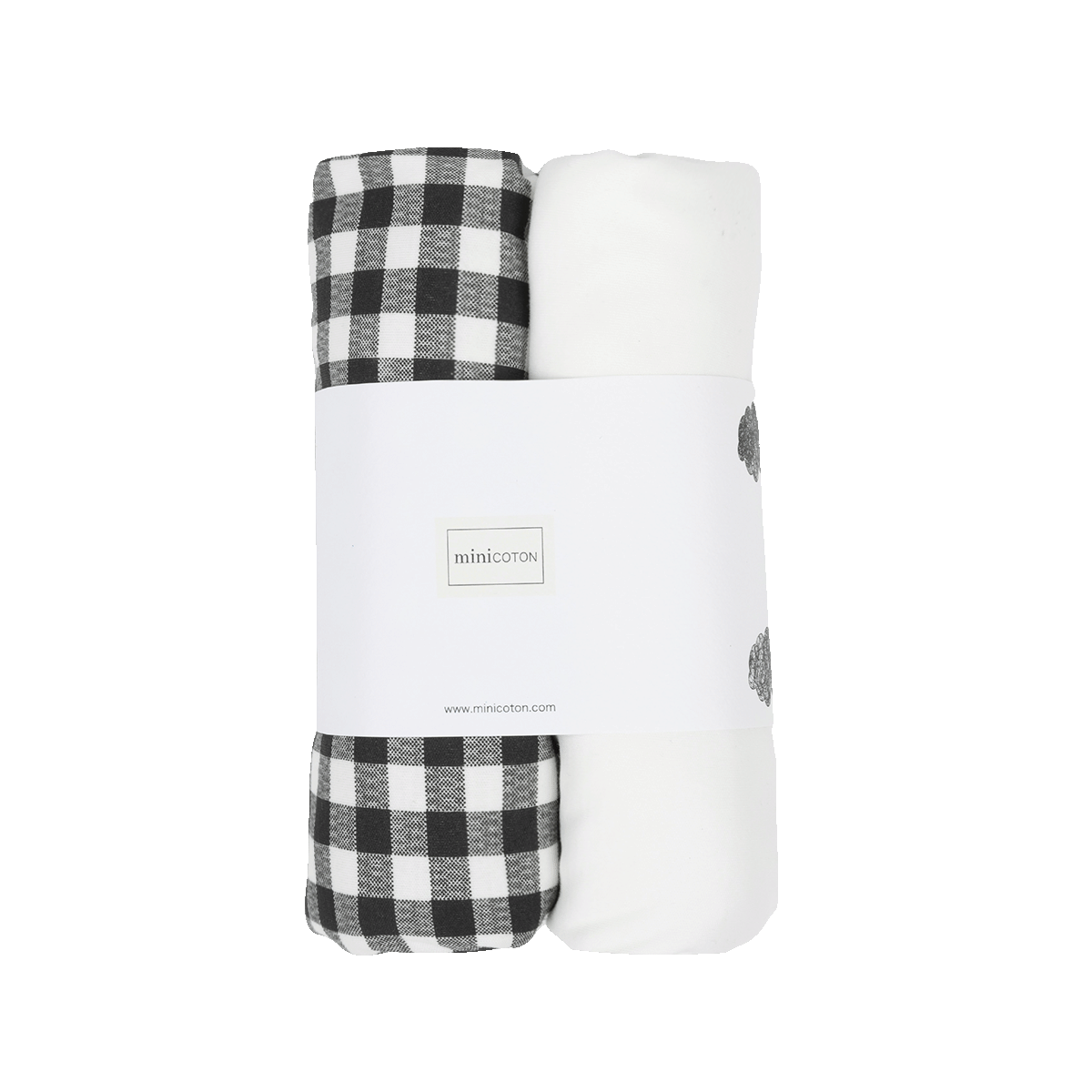 Pack Funda Cambiador Vichy Negro - Minicoton