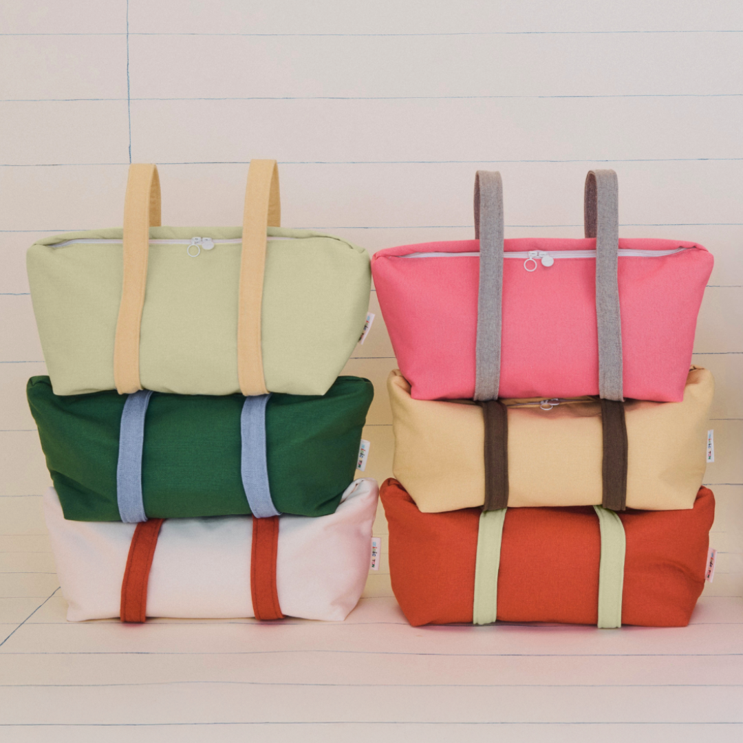 Minicoton colourful stacked bags