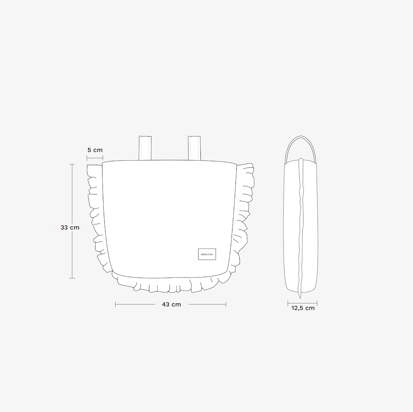 Bolsa Ruffle PICNIC Nube - Minicoton