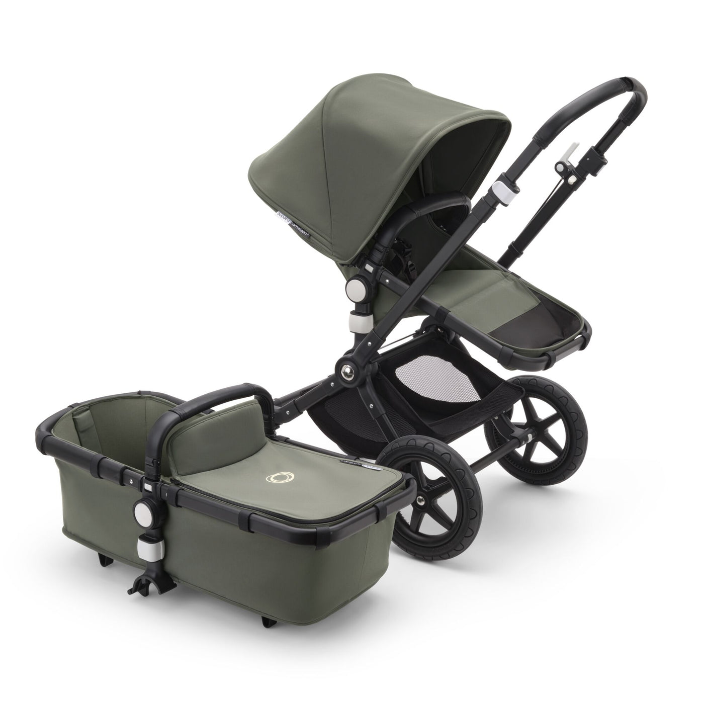 bugaboo cameleon 3 plus black Cameleon 3 Plus Chair+Carrycot Black/Forest Green/Forest Green · Minicoton
