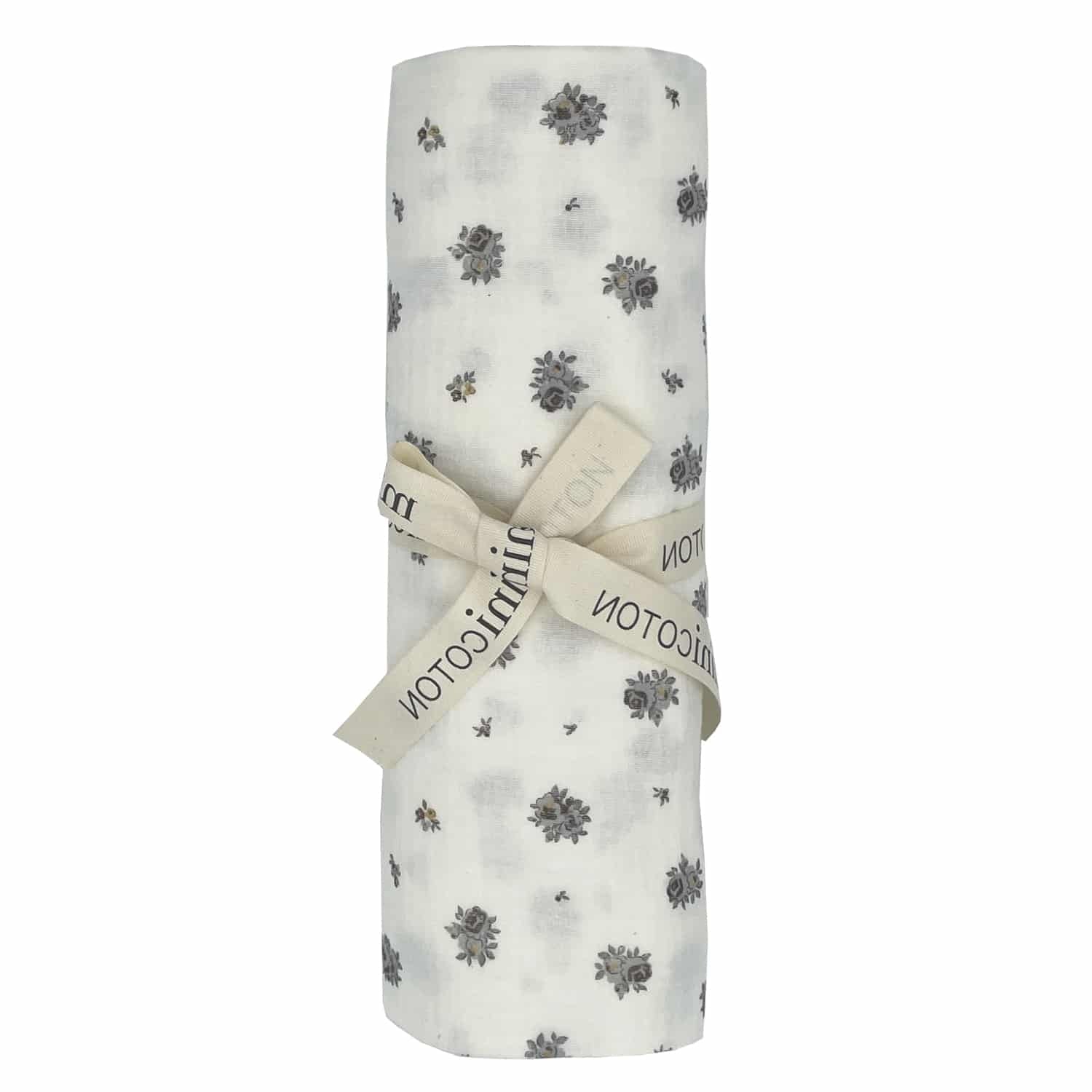 Muselina XL Flor Gris - Minicoton