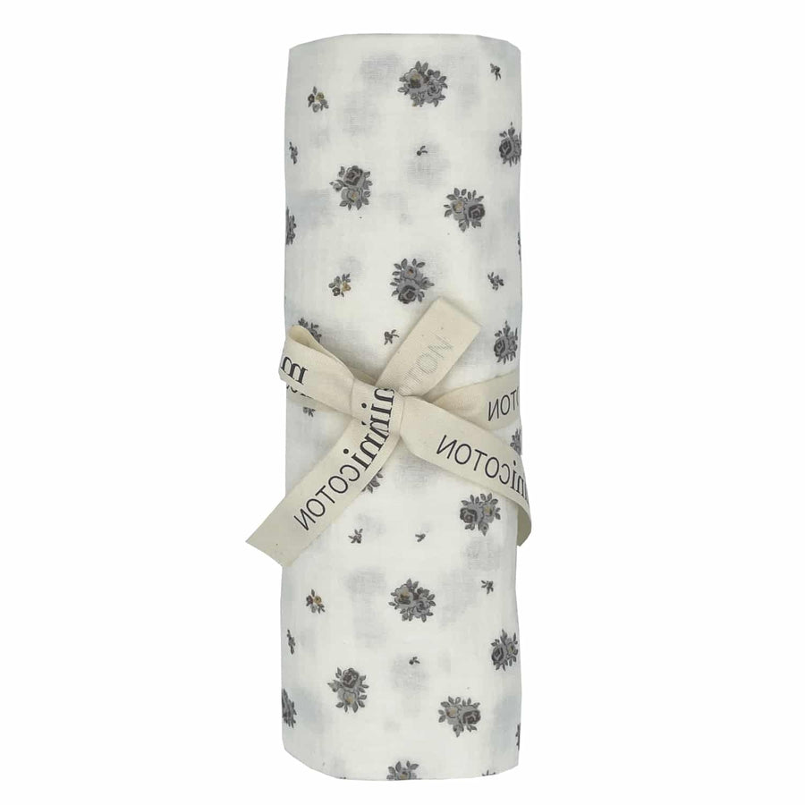 Muselina XL Flor Gris - Minicoton