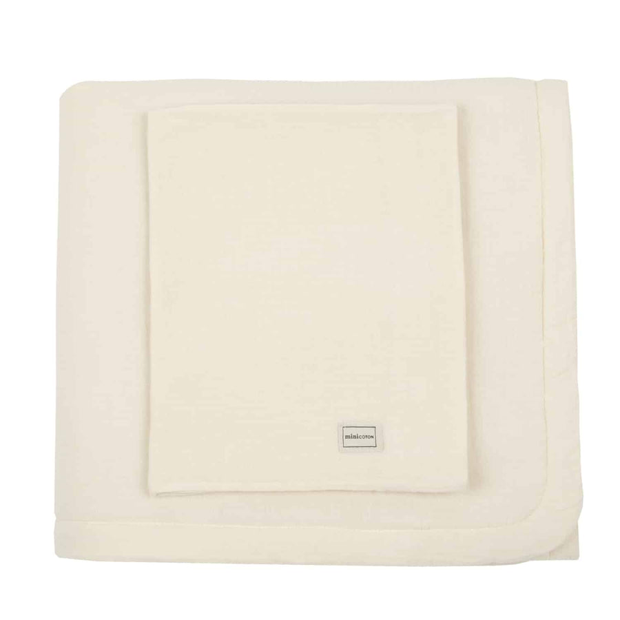 Colcha + Funda Almohada Bambula Crudo - Minicoton