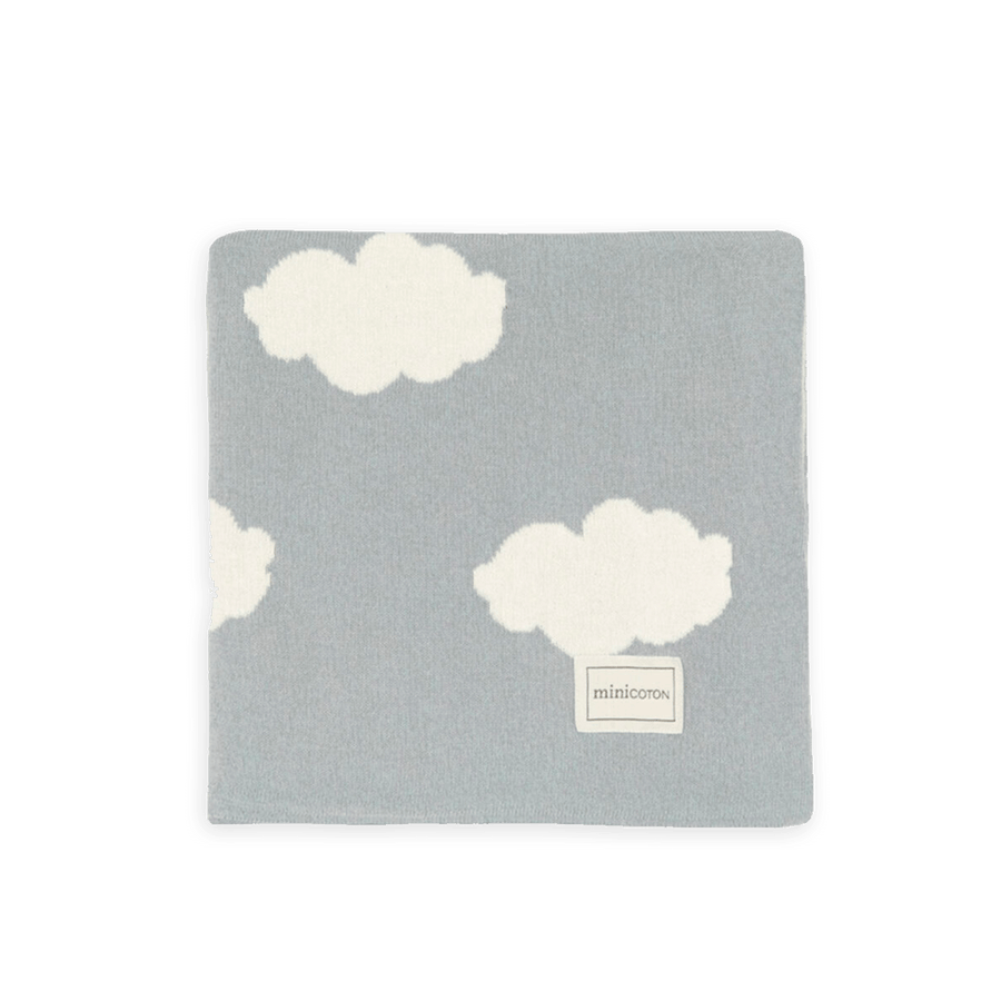 Manta LEVI Blue Grey-Crudo - Minicoton