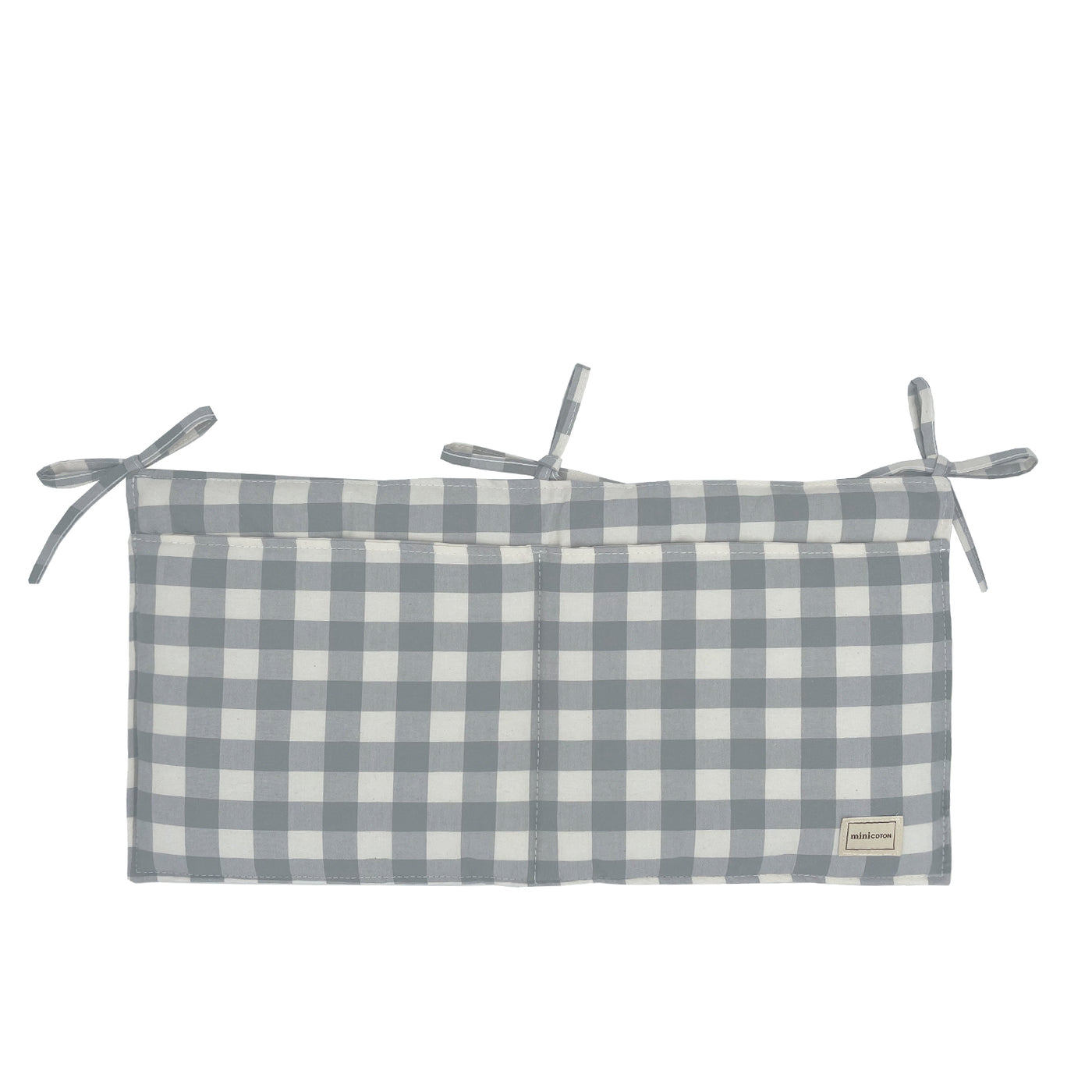 Organizador Cuna Vichy Coton Blue Grey - Minicoton