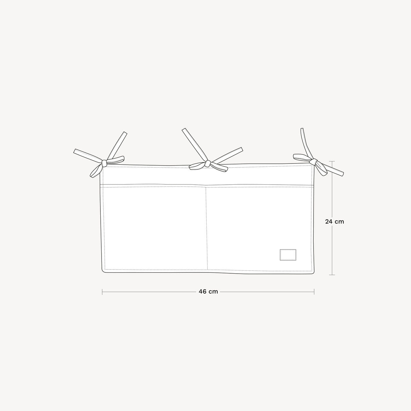 Organizador Cuna Vichy Coton Blue Grey - Minicoton