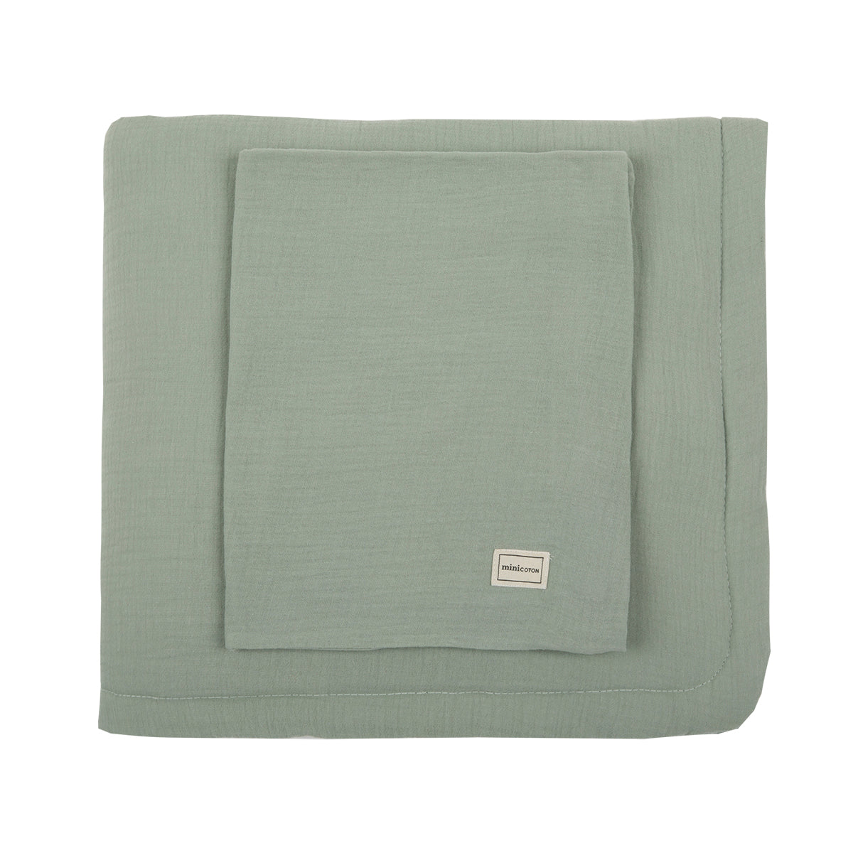 Colcha + Funda Almohada Musgo - Minicoton