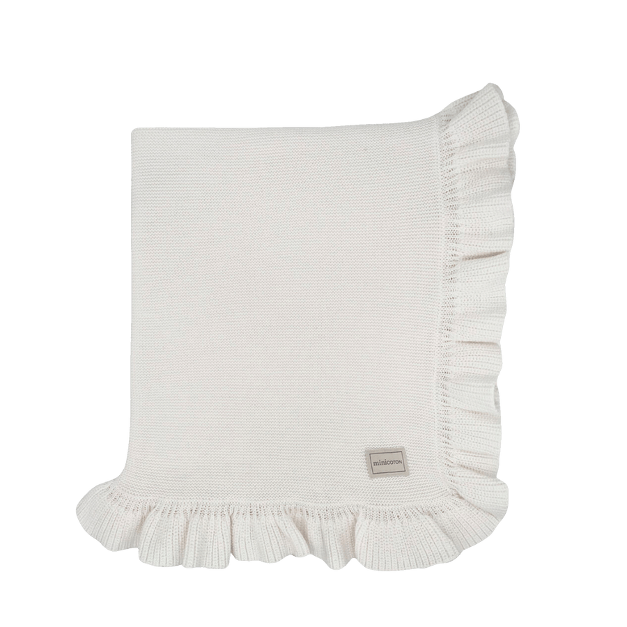 Manta Ruffle Blanco - Minicoton
