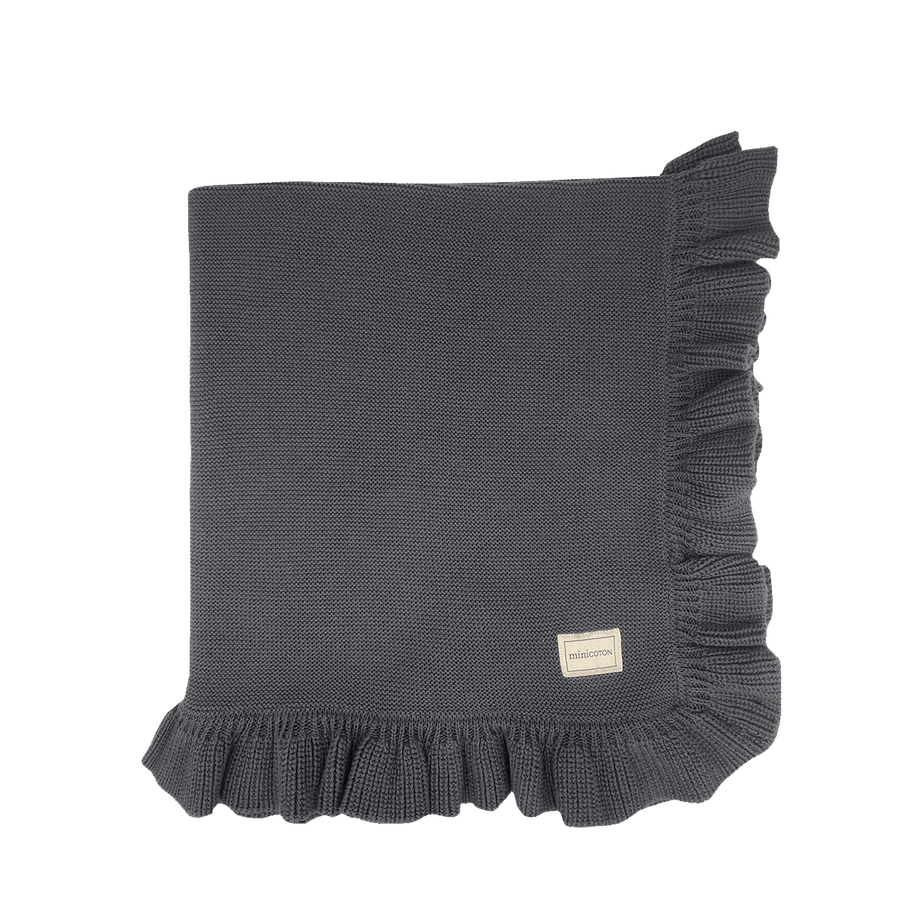 Manta Ruffle Antracita - Minicoton