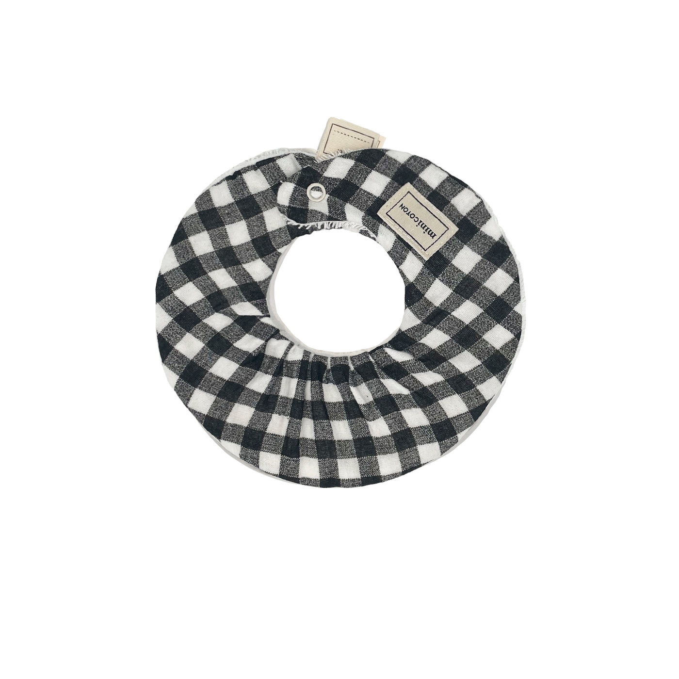 Cuello Vichy Negro - Minicoton