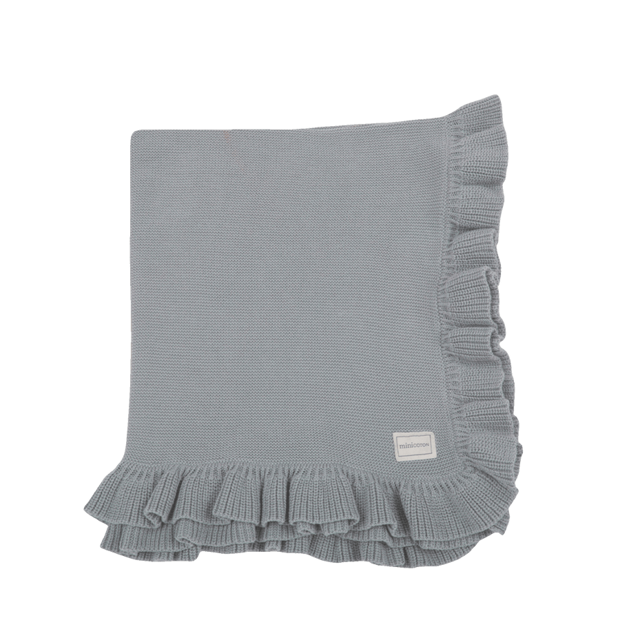 Manta Ruffle Blue Grey - Minicoton