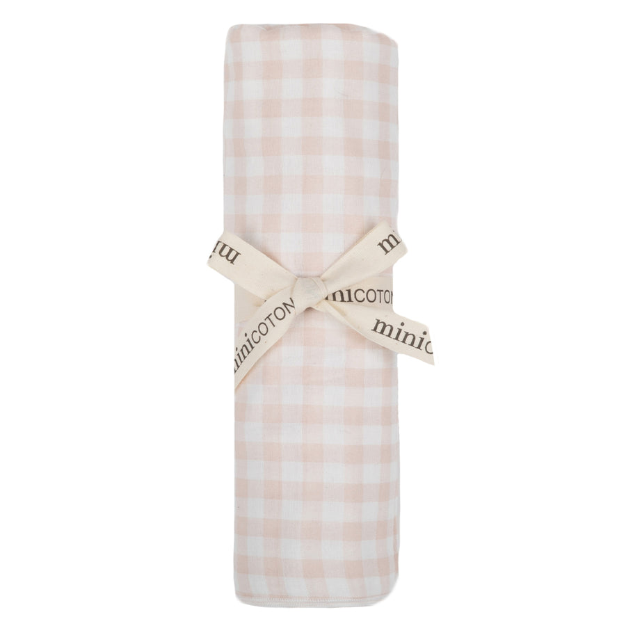 Muselina XL Bambula Vichy Rosa - Minicoton