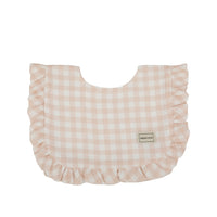 Babero Ruffle Bambula Vichy Rosa - Minicoton