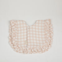 Babero Ruffle Bambula Vichy Rosa - Minicoton