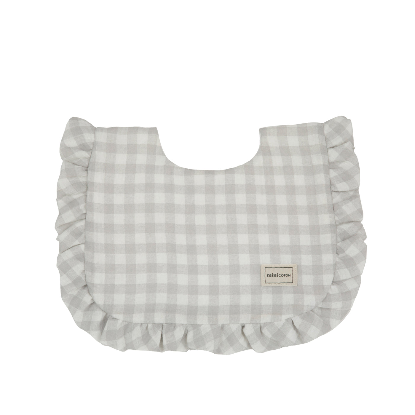 Babero Ruffle Vichy Nube - Minicoton