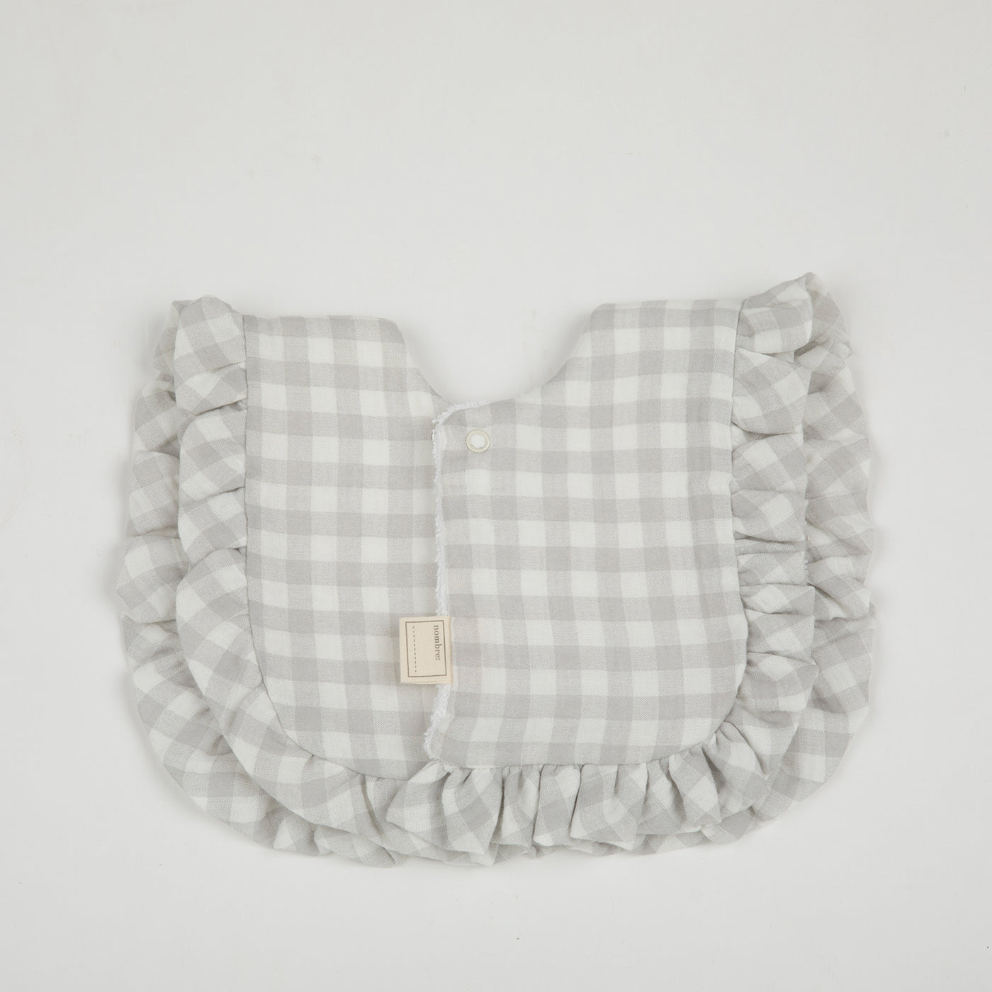 Babero Ruffle Vichy Nube - Minicoton