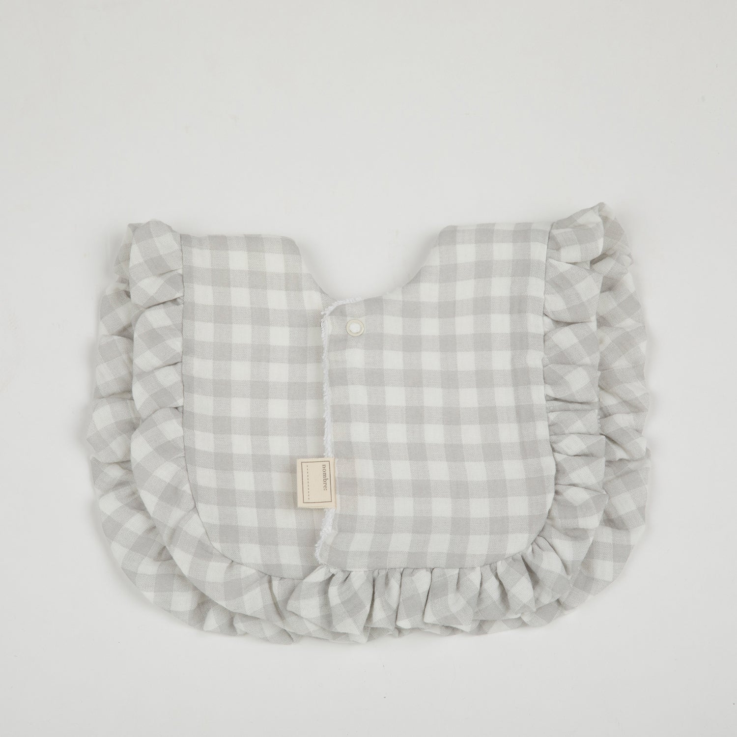 Babero Ruffle Vichy Nube - Minicoton