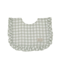 Babero Ruffle Bambula Vichy Musgo - Minicoton