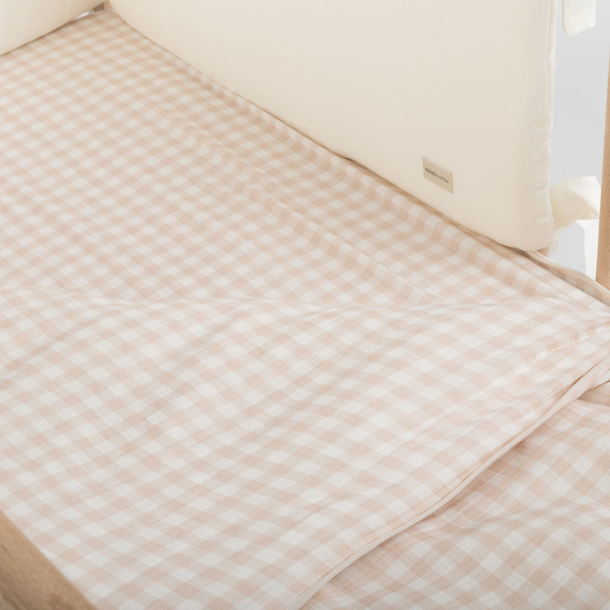 Saco Cuna 120x60cm Bambula Vichy Rosa - Minicoton