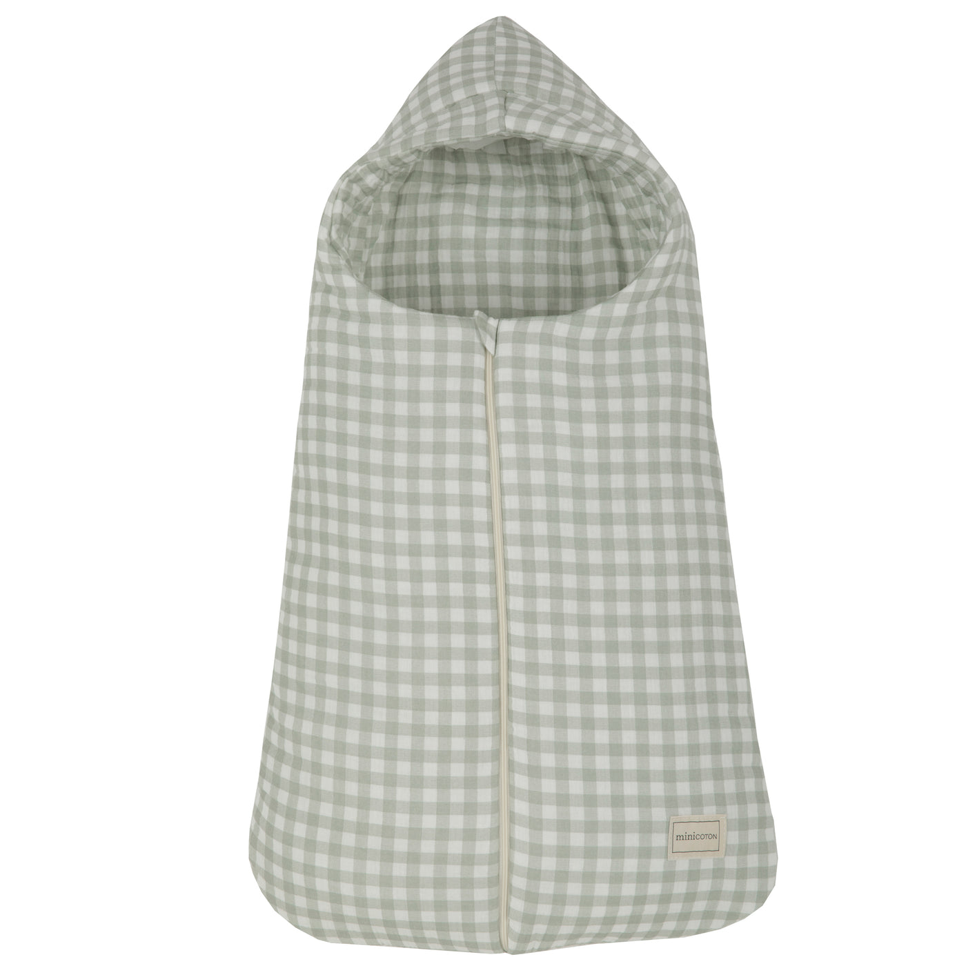 Saco Oval Bambula Vichy Musgo - invierno - Minicoton