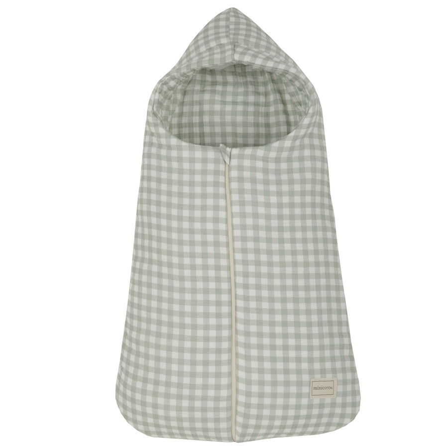 Saco Oval Bambula Vichy Musgo - invierno - Minicoton