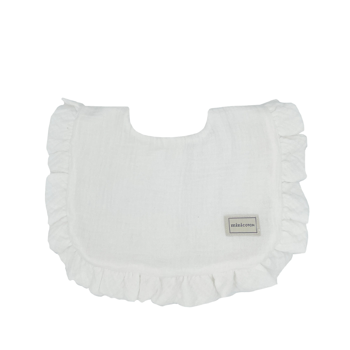 Babero Ruffle Blanco - Minicoton
