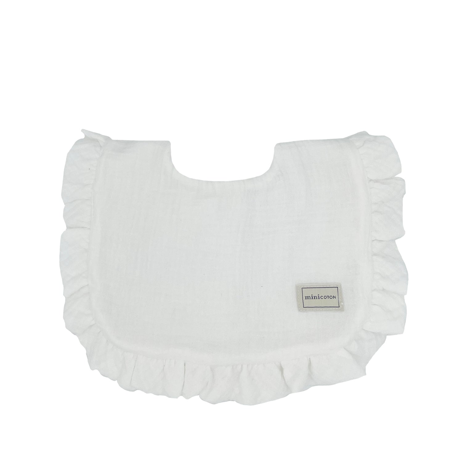 Babero Ruffle Blanco - Minicoton