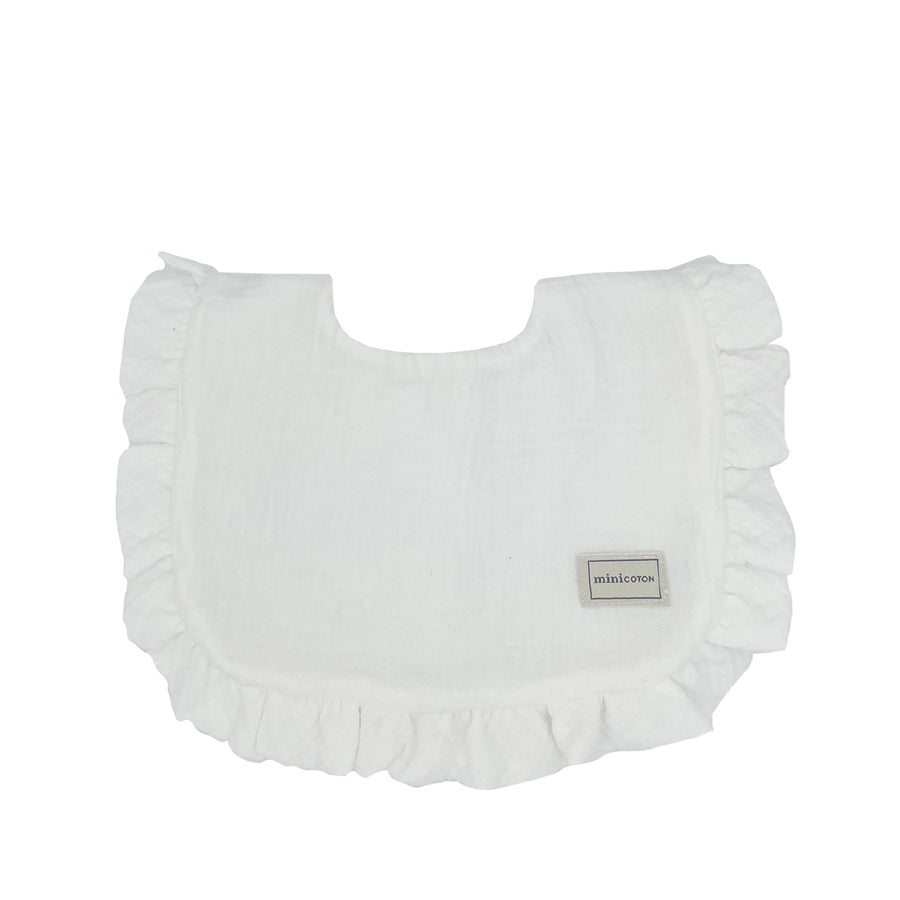 Babero Ruffle Blanco - Minicoton