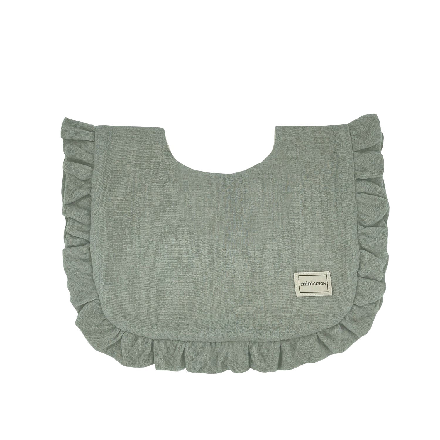 Babero Ruffle Musgo - Minicoton