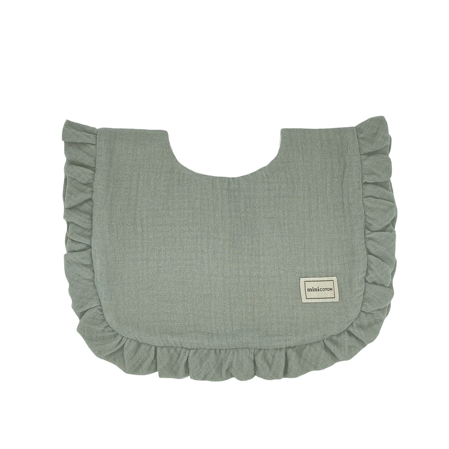 Babero Ruffle Musgo - Minicoton