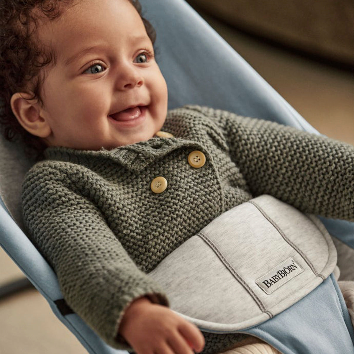 Hamaca Babybjorn® Balance Soft - Gris/Azul - Minicoton