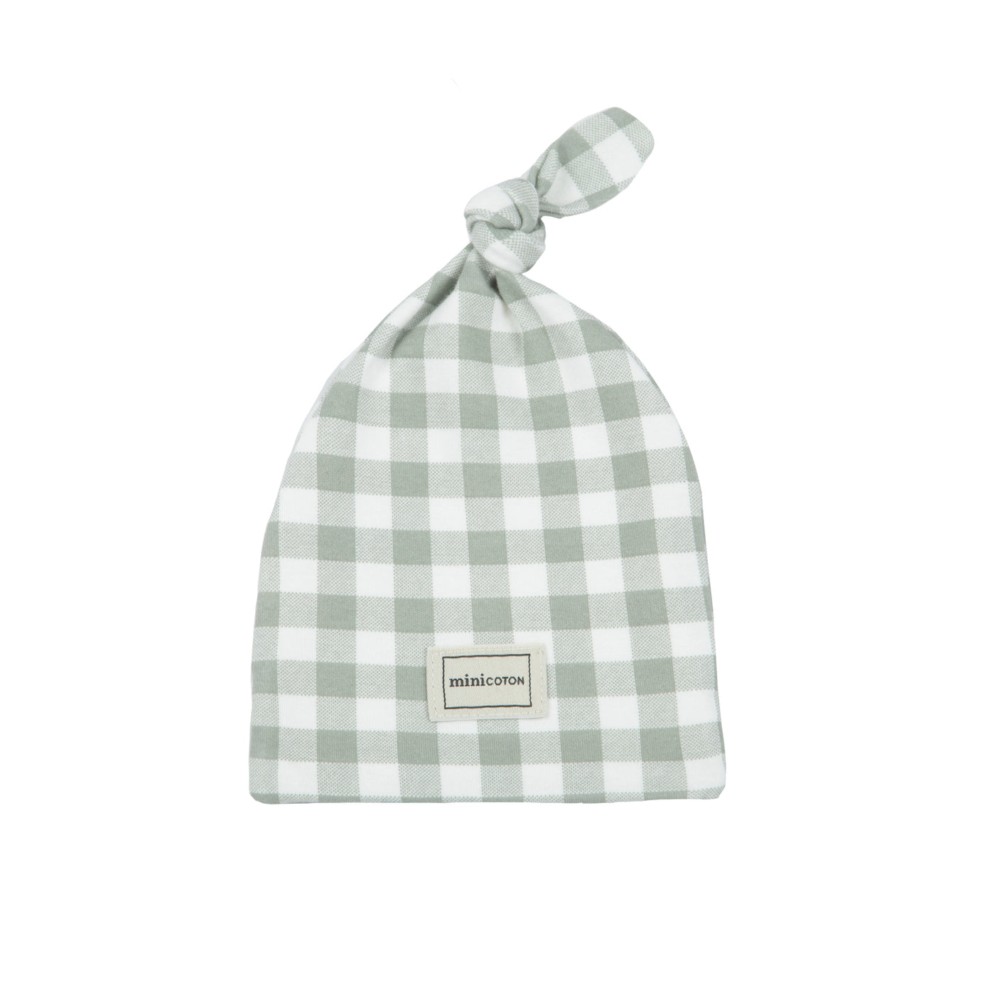 Gorro Knot Vichy Musgo - Minicoton