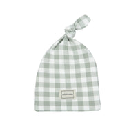 Gorro Knot Vichy Musgo - Minicoton