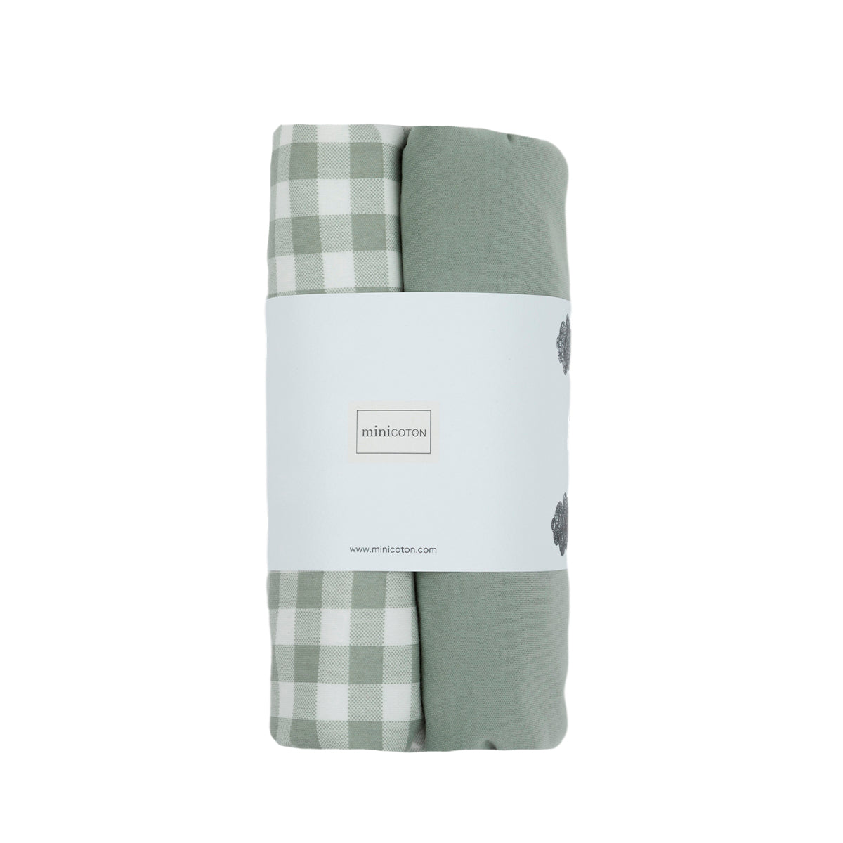 Pack Funda Cambiador Vichy Musgo - Minicoton