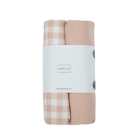 Pack Funda Cambiador Vichy Rosa - Minicoton