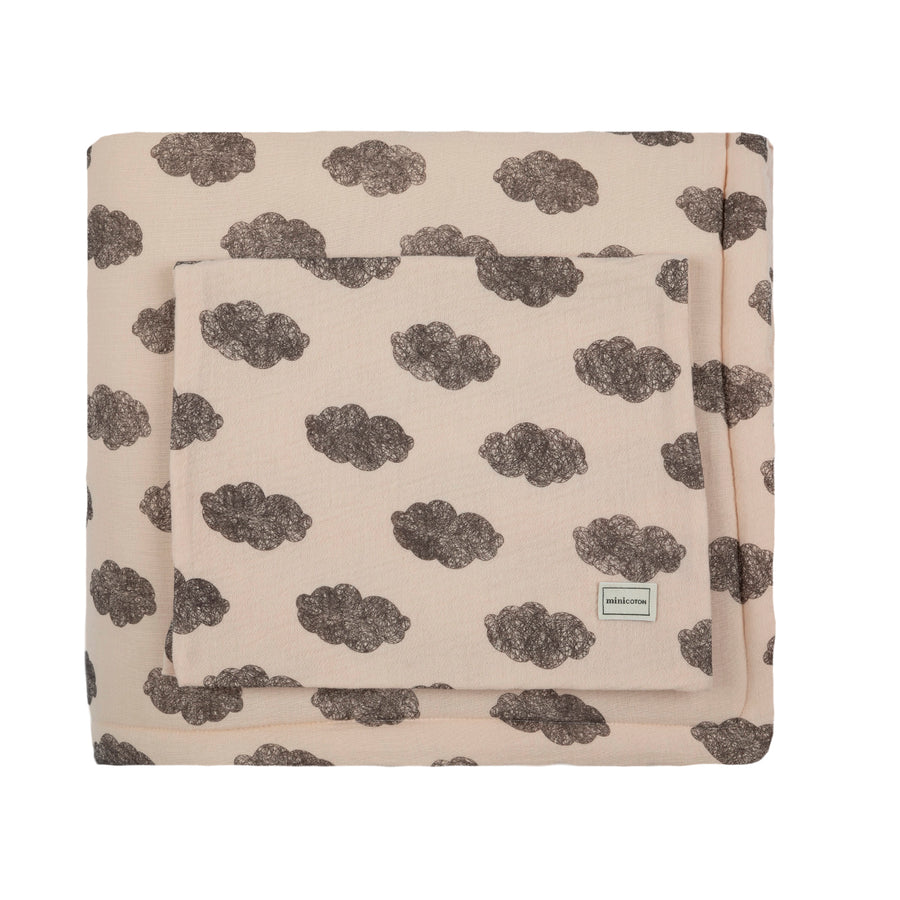 Colcha + Funda Almohada Nubes Petal - Minicoton