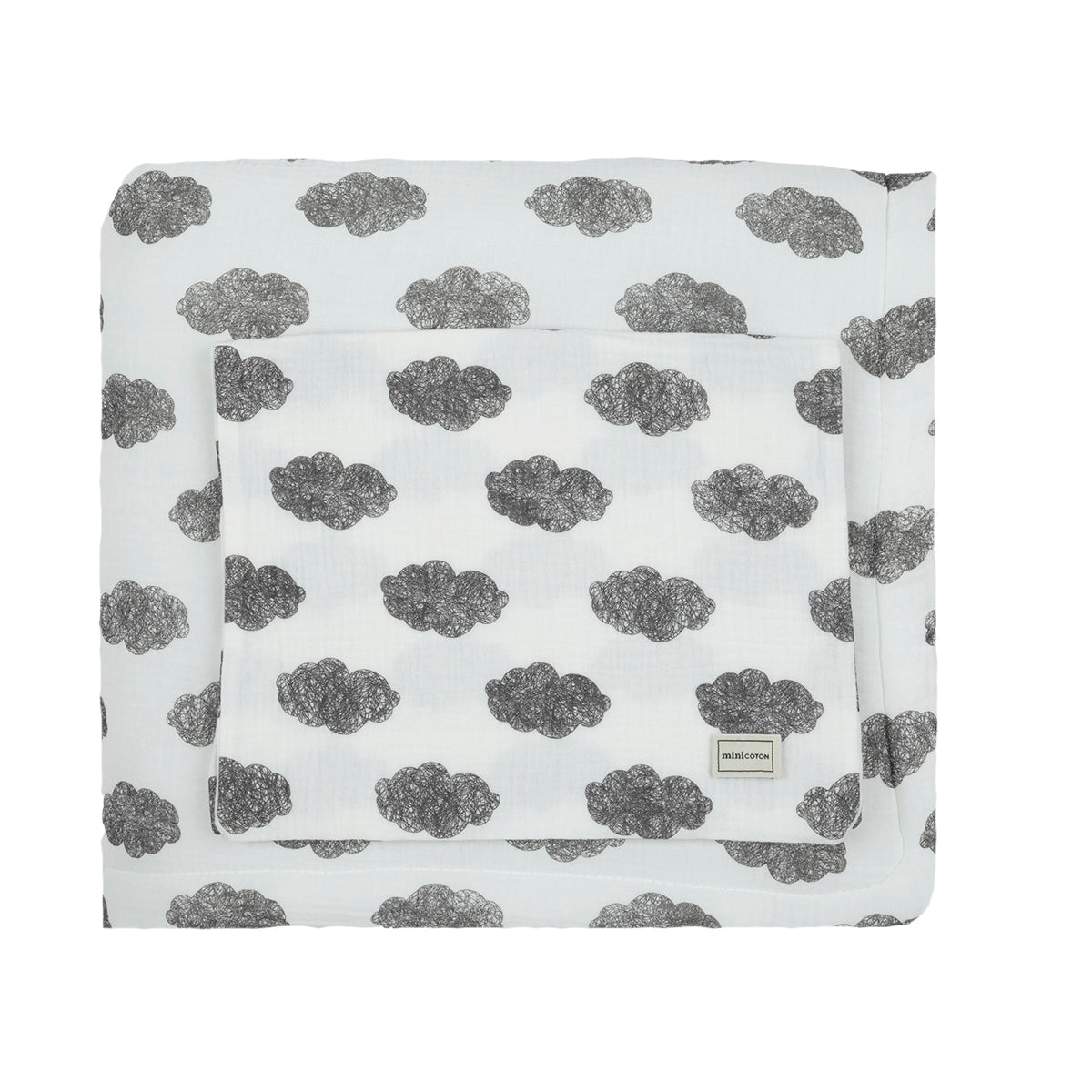 Colcha + Funda Almohada Nubes Blanco - Minicoton