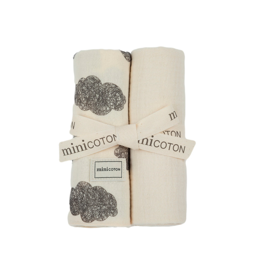Pack Muselinas Nubes Crudo+Crudo - Minicoton