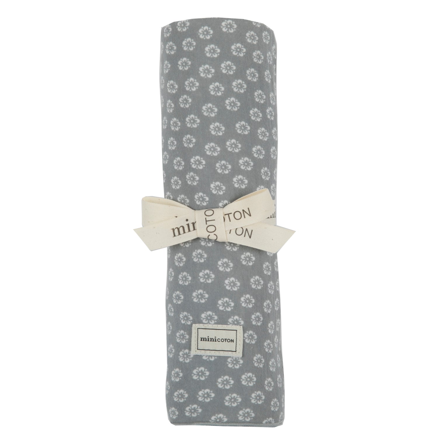 Muselina XL Flor Dusty Blue - Minicoton
