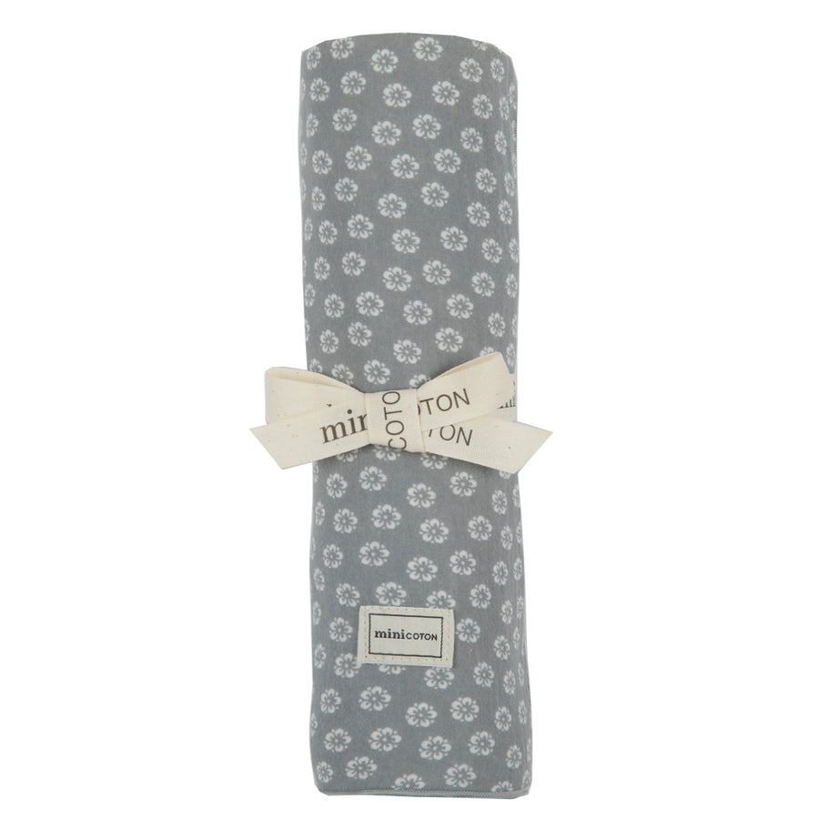 Muselina XL Flor Dusty Blue - Minicoton