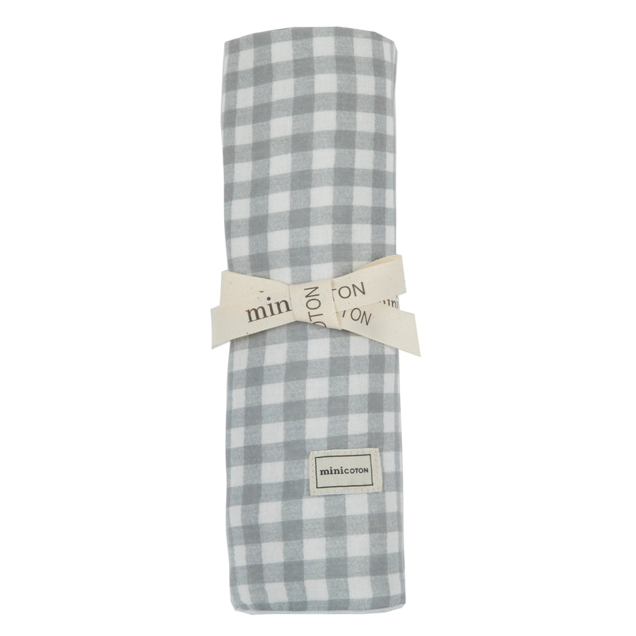 Muselina XL Vichy Dusty Blue - Minicoton